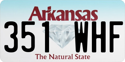 AR license plate 351WHF