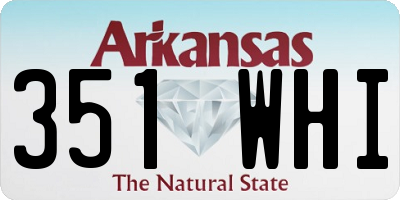 AR license plate 351WHI