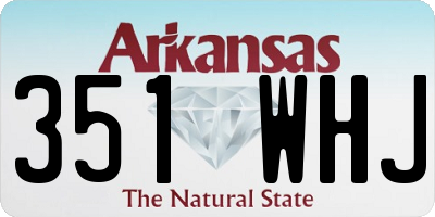AR license plate 351WHJ