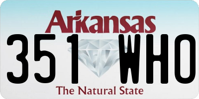 AR license plate 351WHO