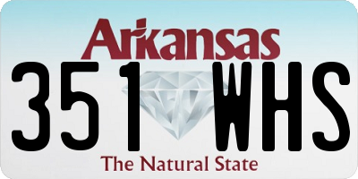 AR license plate 351WHS