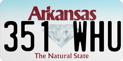 AR license plate 351WHU