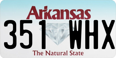 AR license plate 351WHX