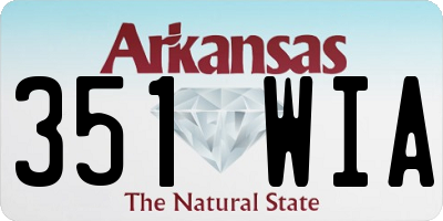 AR license plate 351WIA