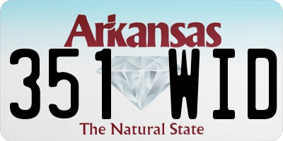 AR license plate 351WID