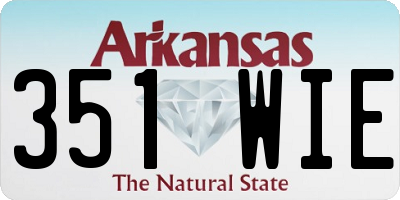 AR license plate 351WIE