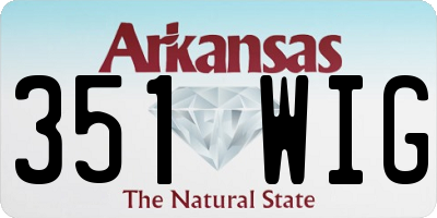 AR license plate 351WIG