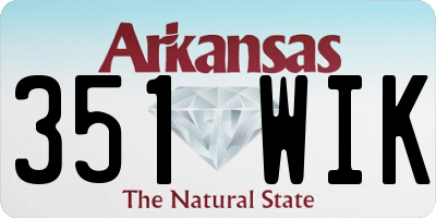 AR license plate 351WIK