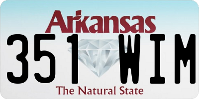 AR license plate 351WIM