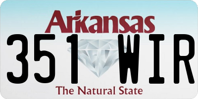 AR license plate 351WIR