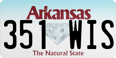 AR license plate 351WIS