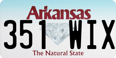 AR license plate 351WIX