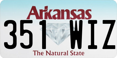 AR license plate 351WIZ