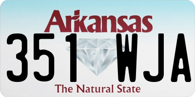 AR license plate 351WJA