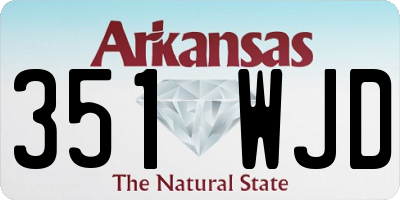 AR license plate 351WJD