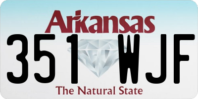AR license plate 351WJF