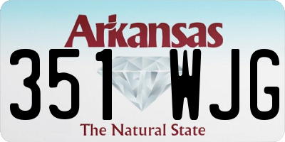 AR license plate 351WJG