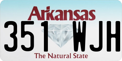 AR license plate 351WJH