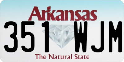 AR license plate 351WJM