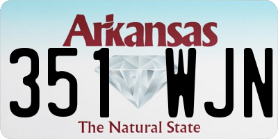 AR license plate 351WJN