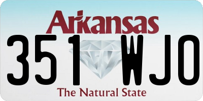 AR license plate 351WJO