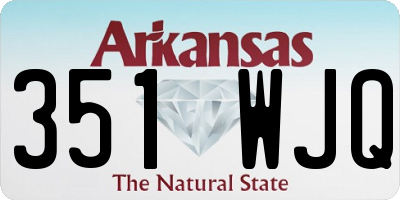 AR license plate 351WJQ