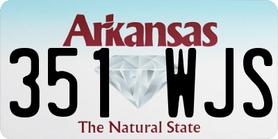 AR license plate 351WJS