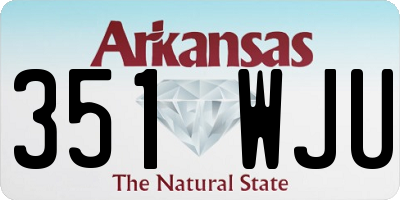 AR license plate 351WJU