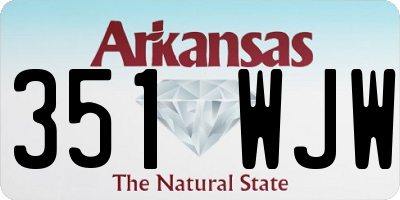 AR license plate 351WJW