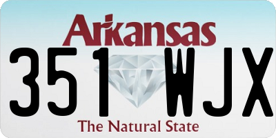 AR license plate 351WJX