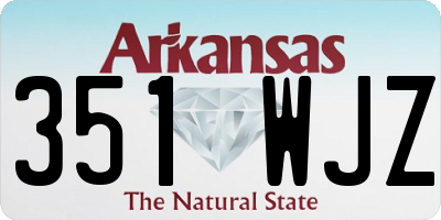 AR license plate 351WJZ