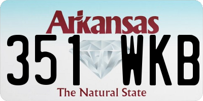 AR license plate 351WKB