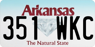 AR license plate 351WKC