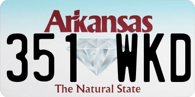 AR license plate 351WKD