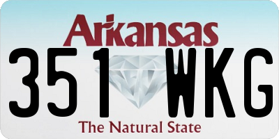 AR license plate 351WKG
