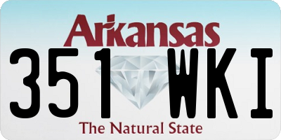 AR license plate 351WKI