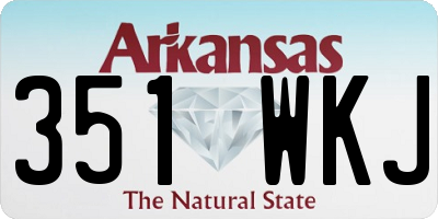 AR license plate 351WKJ