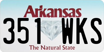 AR license plate 351WKS