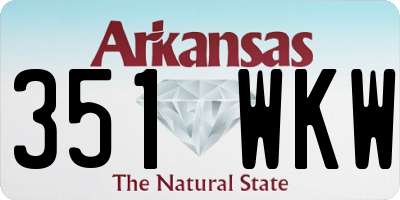 AR license plate 351WKW