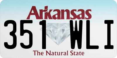 AR license plate 351WLI