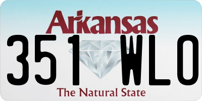 AR license plate 351WLO