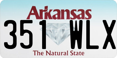 AR license plate 351WLX