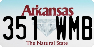AR license plate 351WMB