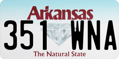 AR license plate 351WNA
