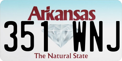 AR license plate 351WNJ