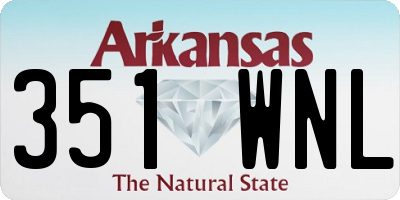 AR license plate 351WNL