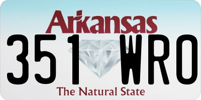 AR license plate 351WRO