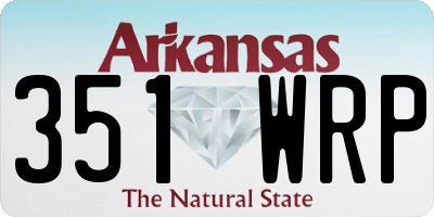 AR license plate 351WRP