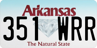 AR license plate 351WRR