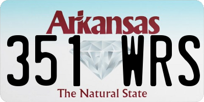 AR license plate 351WRS